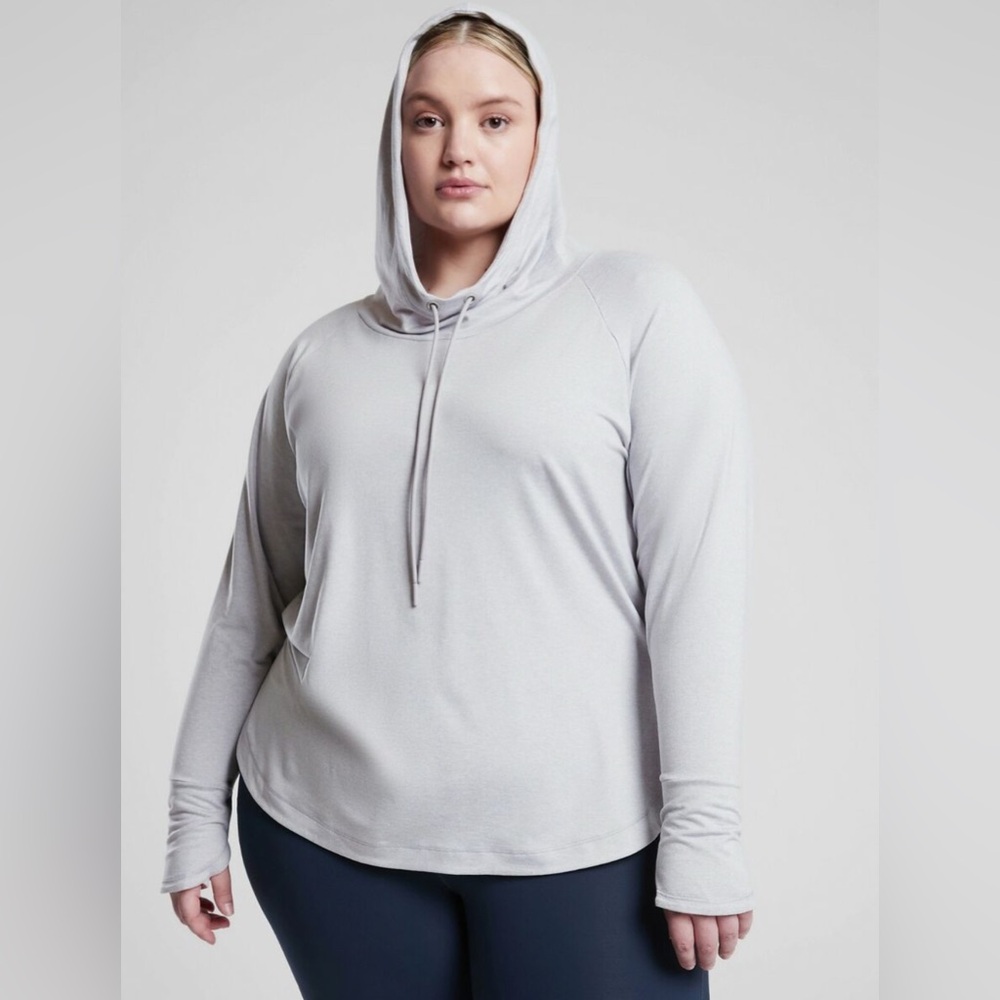 Athleta Women's Norwegian Grey Uptempo Hoodie 1X